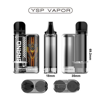 OEM 3ML Vape Pod System 800 Puffs Smart Vape Pen Nicotine Free